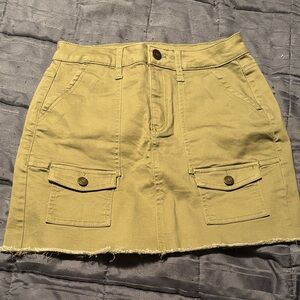 SO Women's Mini Skirt in Olive Green